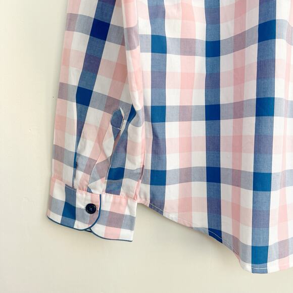 NEW The Company Store Plaid Poplin Women's Long Sleeve Button Down Pajama Top L - Picture 9 of 10